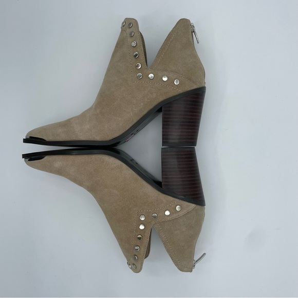 MARC FISHER Dayne Studded Booties Dark Natural Suede Size 8.5 M - Picture 8 of 17